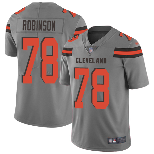 Cleveland Browns Greg Robinson Men Gray Limited Jersey #78 NFL Football Inverted Legend